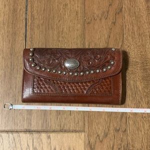 American West Tooled Leather Wallet